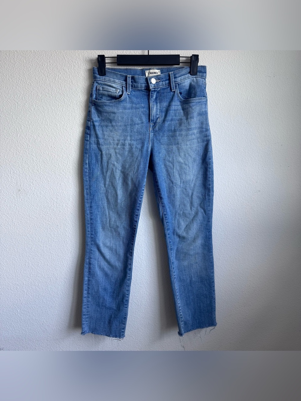 L’Agence summit slim high rise cropped denim jeans size 26
